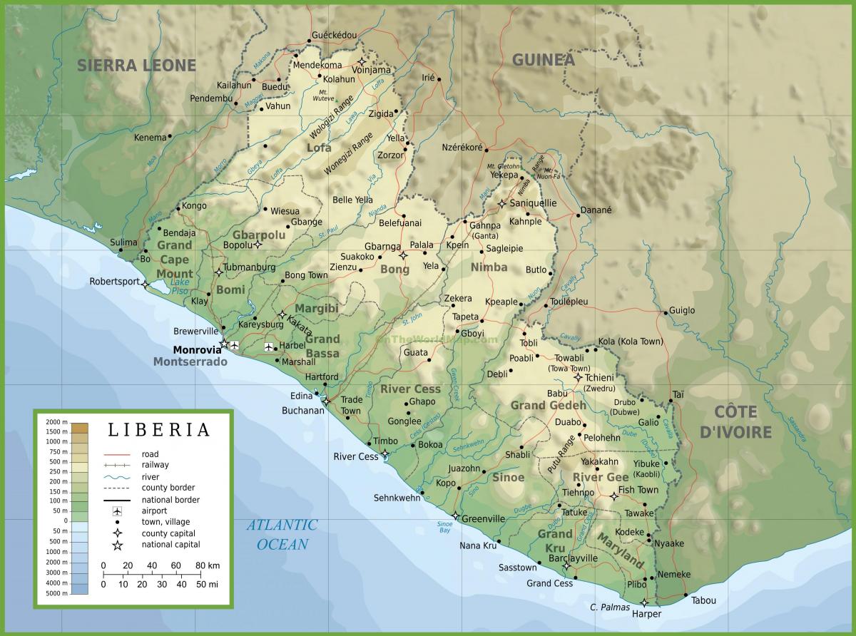 piirtää karttaa Liberian