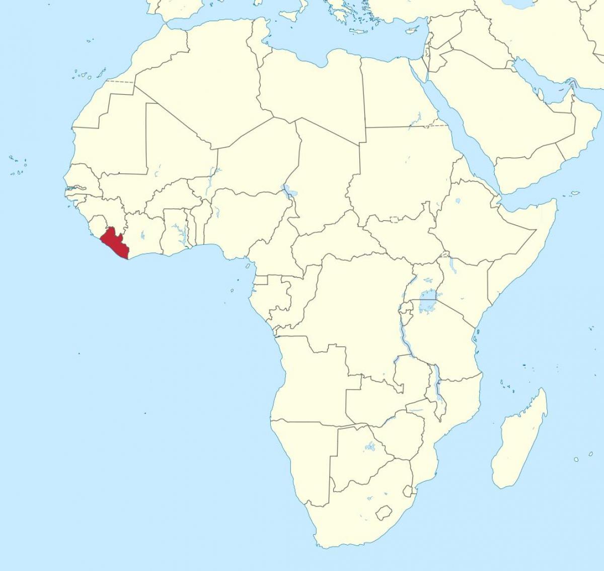 kartta Liberiassa afrikassa