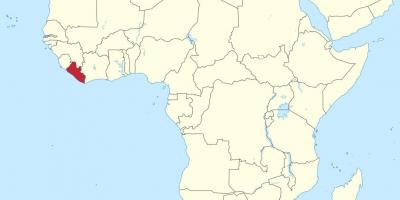 Kartta Liberiassa afrikassa
